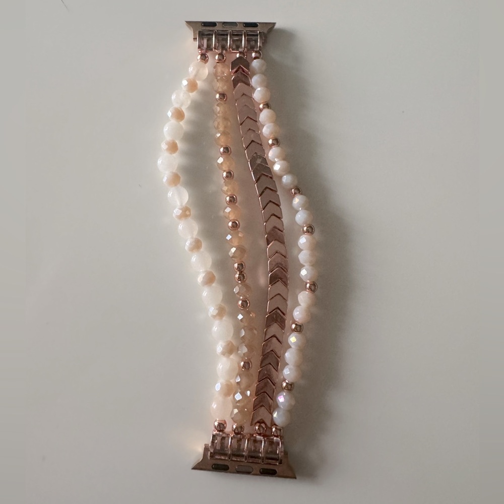 Rose gold bracelet watch strap
